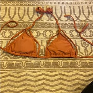 Rusty orange strappy swim top